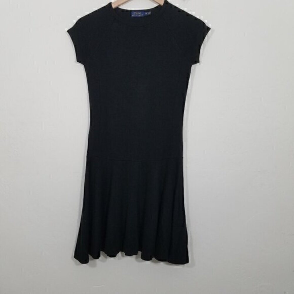 Polo Ralph Lauren Short Sleeve Stretch Dress Black Size XS